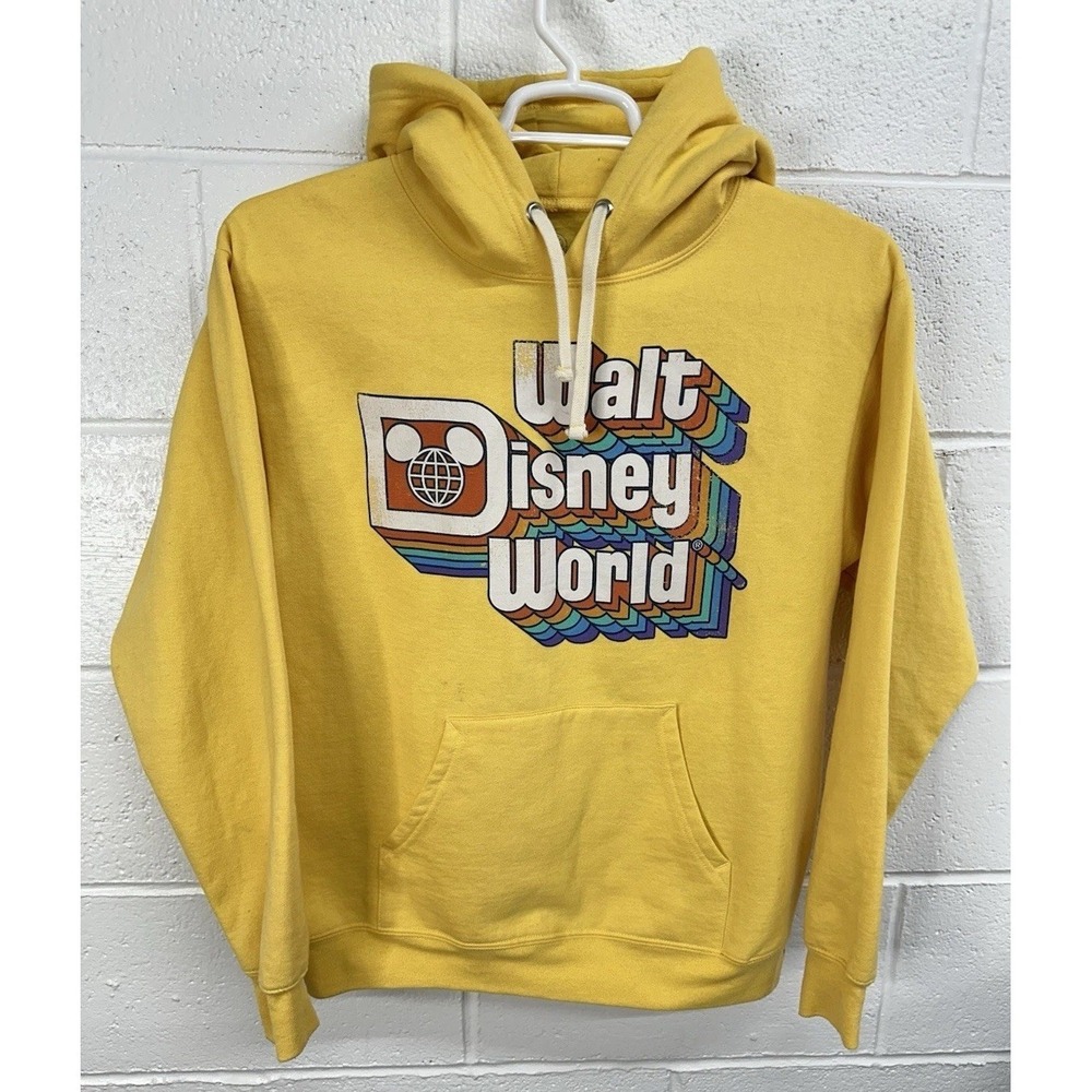 Disney Parks Yellow Distressed Retro Hoodie 2020 /‎ Adult Medium